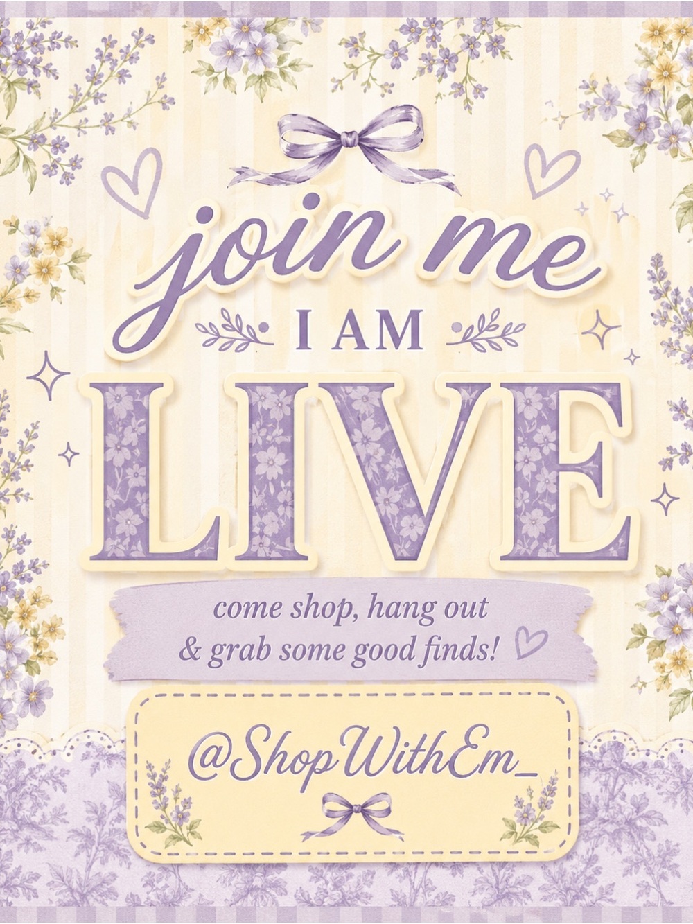 @shopwithem_ is live!💜💜